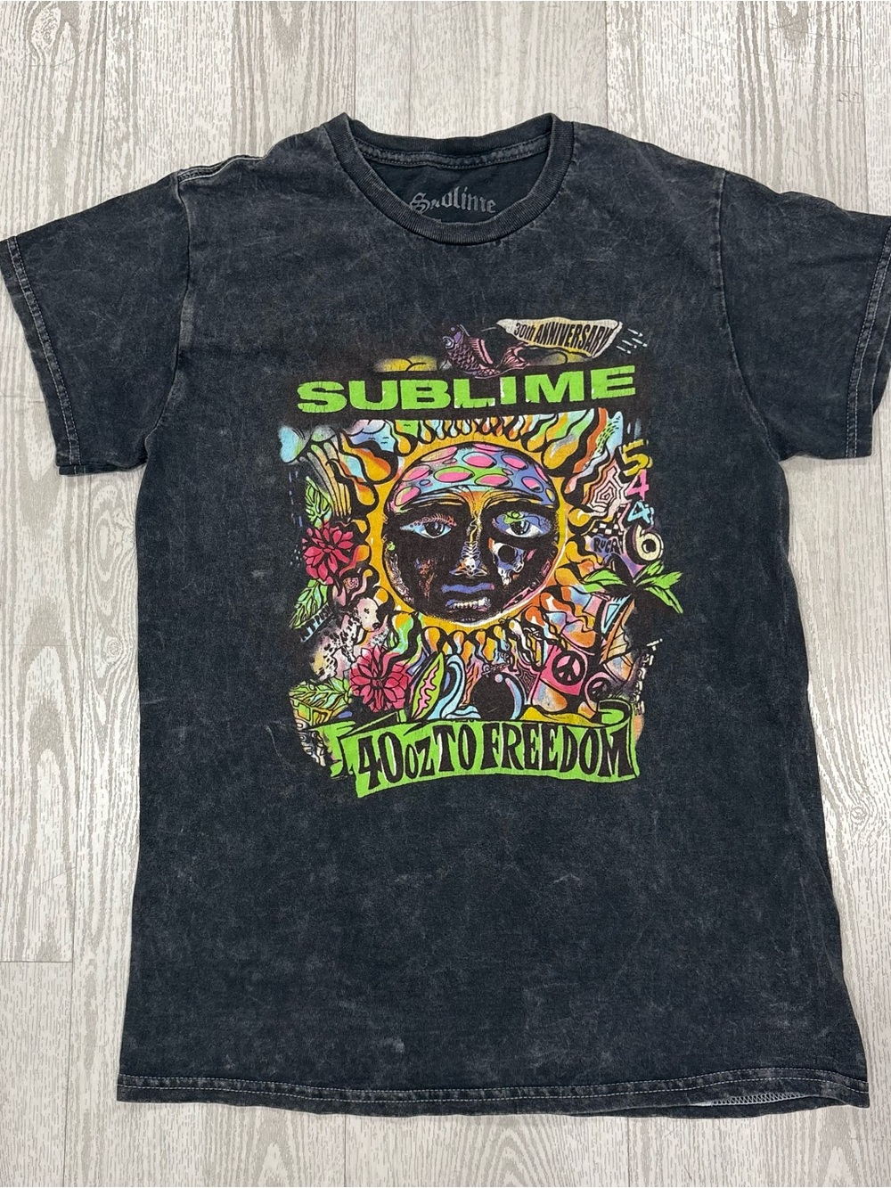 Vintage Men's Sublime 40 Oz to Freedom 30th Anniversary Acid Wash T-Shirt